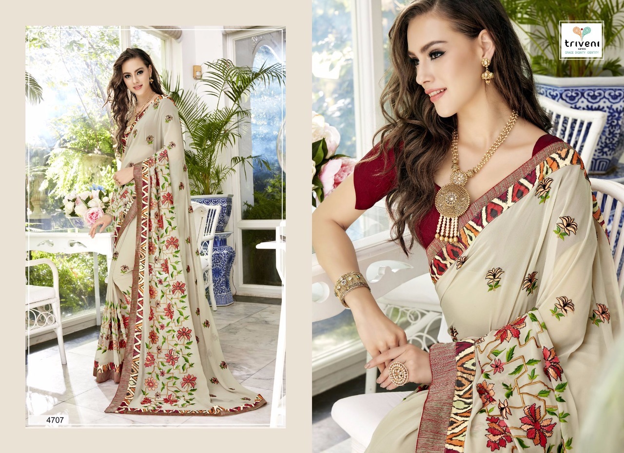 Fancy Printed Saree - Cotton Silk, Embroidered Pattern, Multicolor, Lace Closure, Suitable For All Seasons With Intricate Thread Work