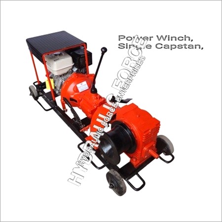 Power Winch Machine - 5 Tons Capacity | Mild Steel Body, Diesel Force