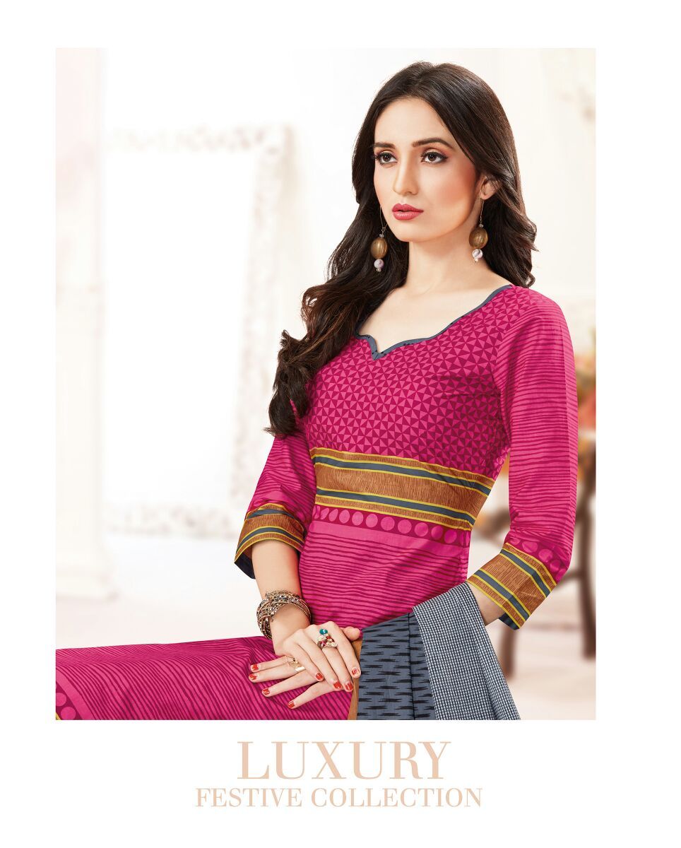 Unstitched Cotton Printed Salwar Kameez