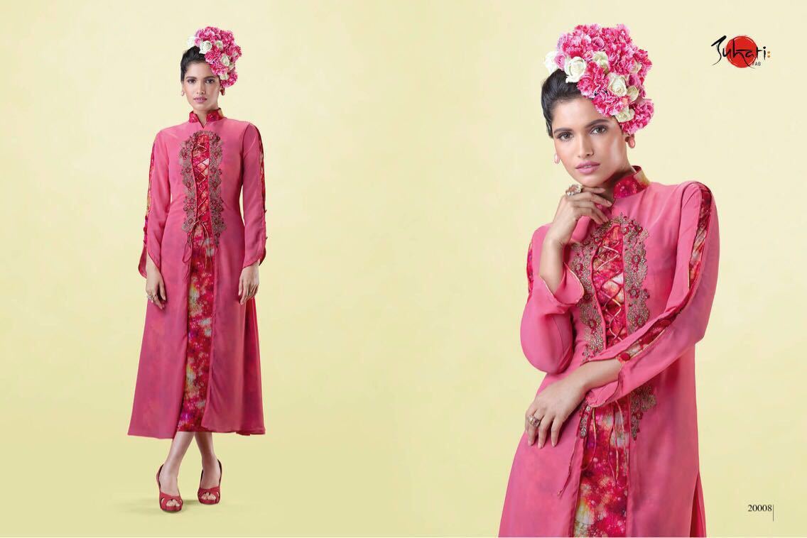 Georgette Fabrics Work Kurti
