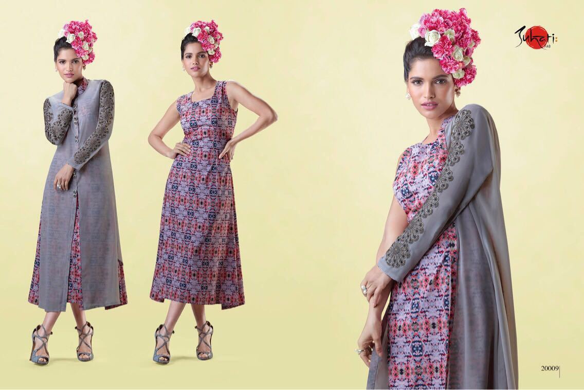 Georgette Fabrics Work Kurti