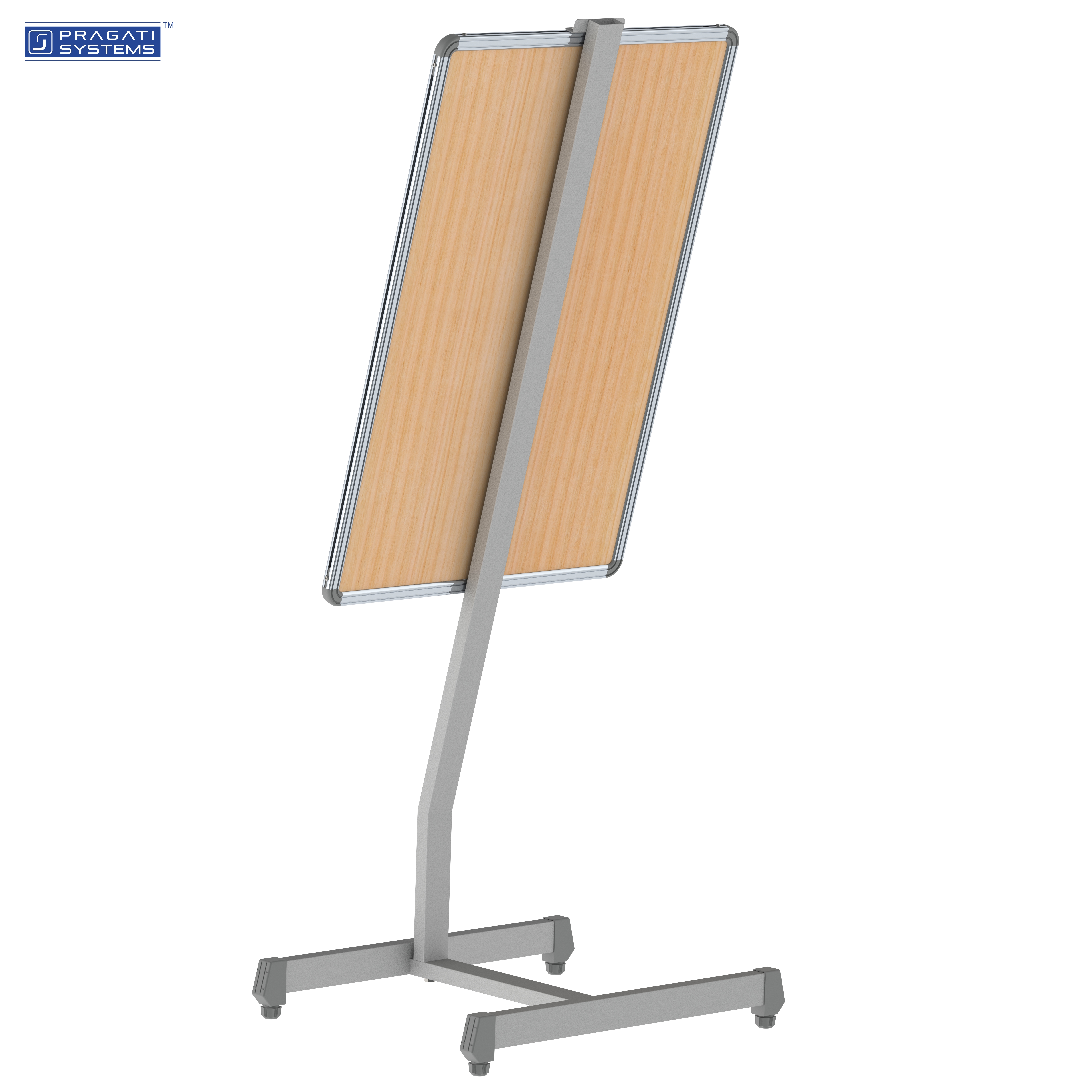 Lobby & Welcome Board Display Stand - Crca Steel, 154cm X 60cm X 50cm, Nickel Grey | Rigid & Stable Structure, Multi-directional Stability, Minimal Design, Ideal For Promotions