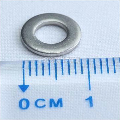 Flat Round Washer - Stainless Steel, 10mm Outer Diameter X 6mm Inner Diameter X 1mm Thickness, Polished Finish - High Durability, Low Maintenance, General Purpose Application