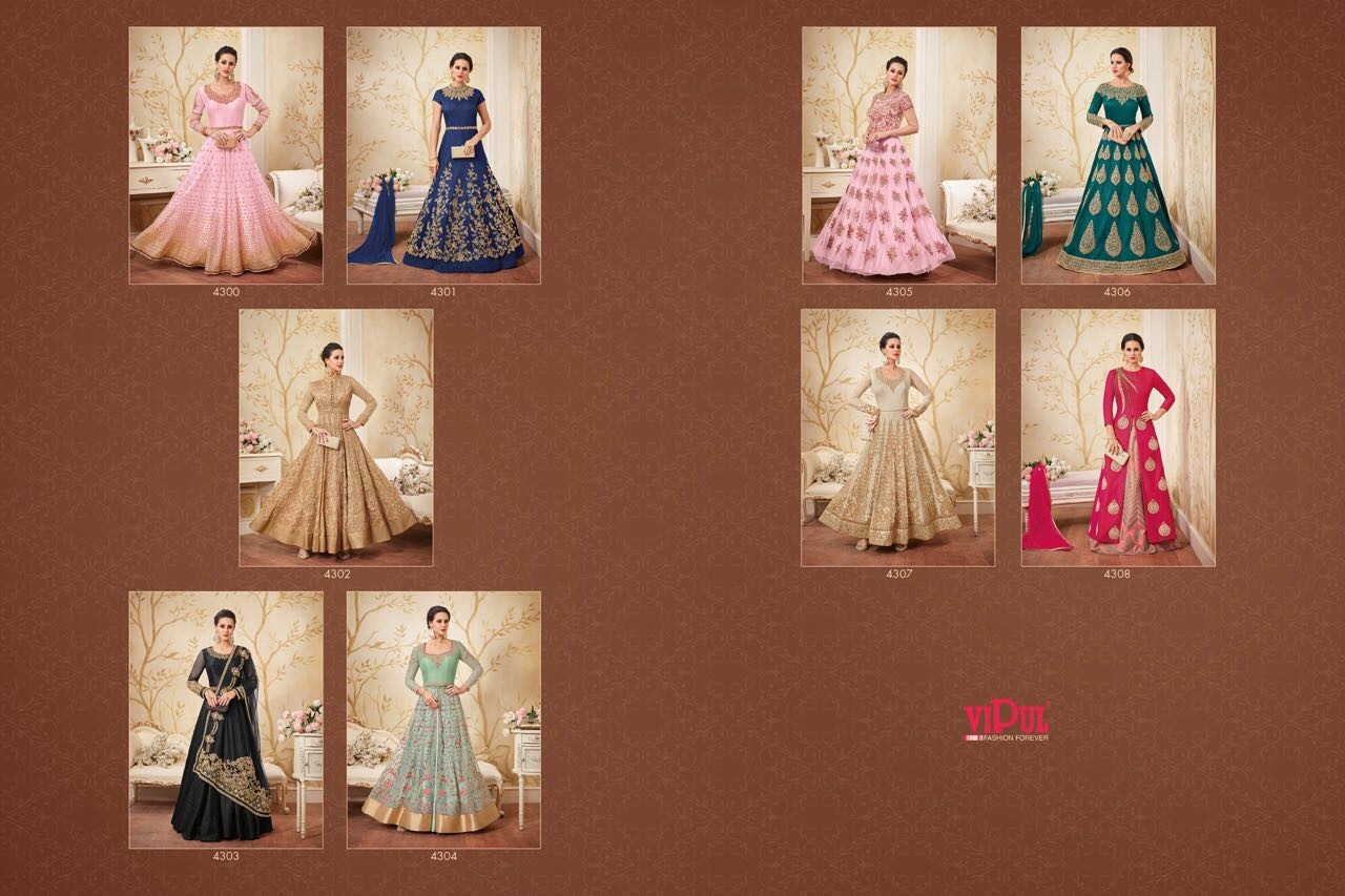 Anarkali Type Long Work Suits
