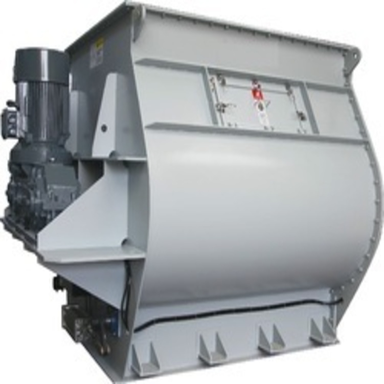 Double Shaft Paddle Mixer Machine - Color: Gray