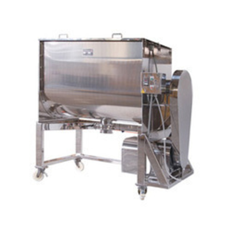 Double Shaft Ribbon Mixer Machine - Color: Silver