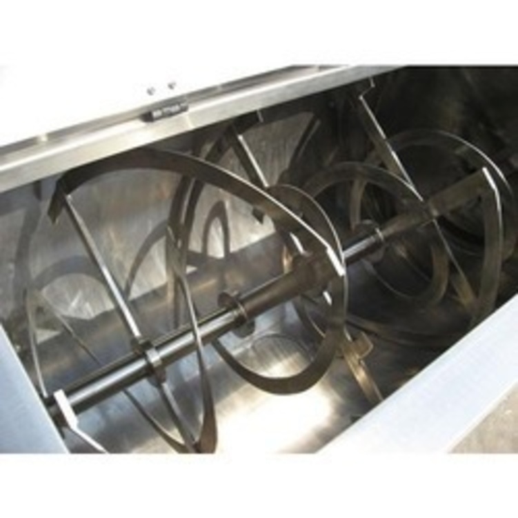 Single Shaft Ribbon Mixer Machine - Color: Gray