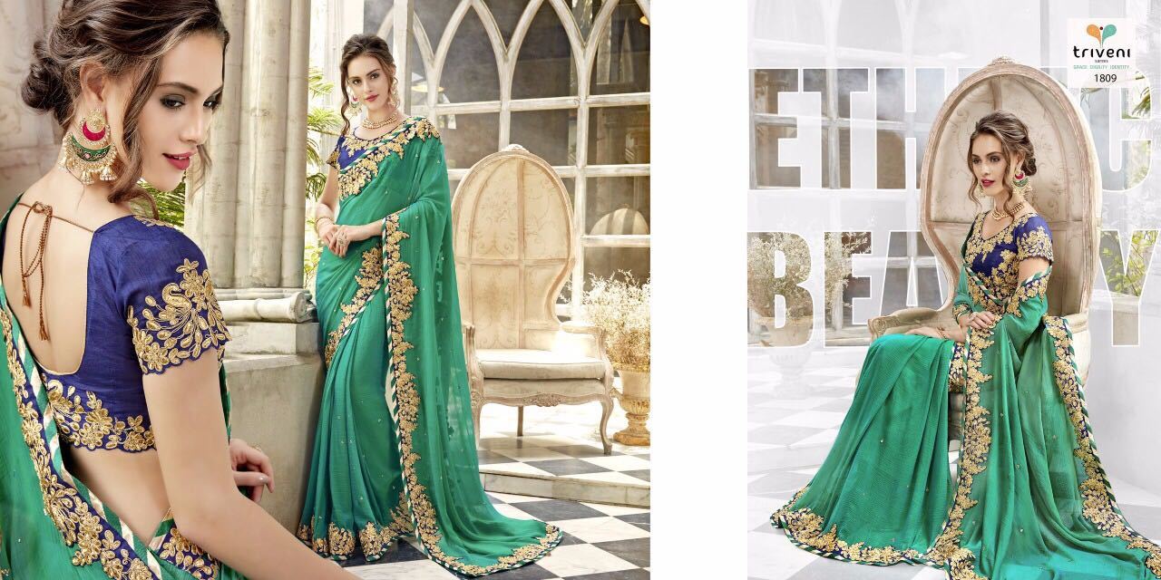 Embroidered Saree - Georgette Material, Red Color | Laced Closure, Intricate Thread Work For All Seasons