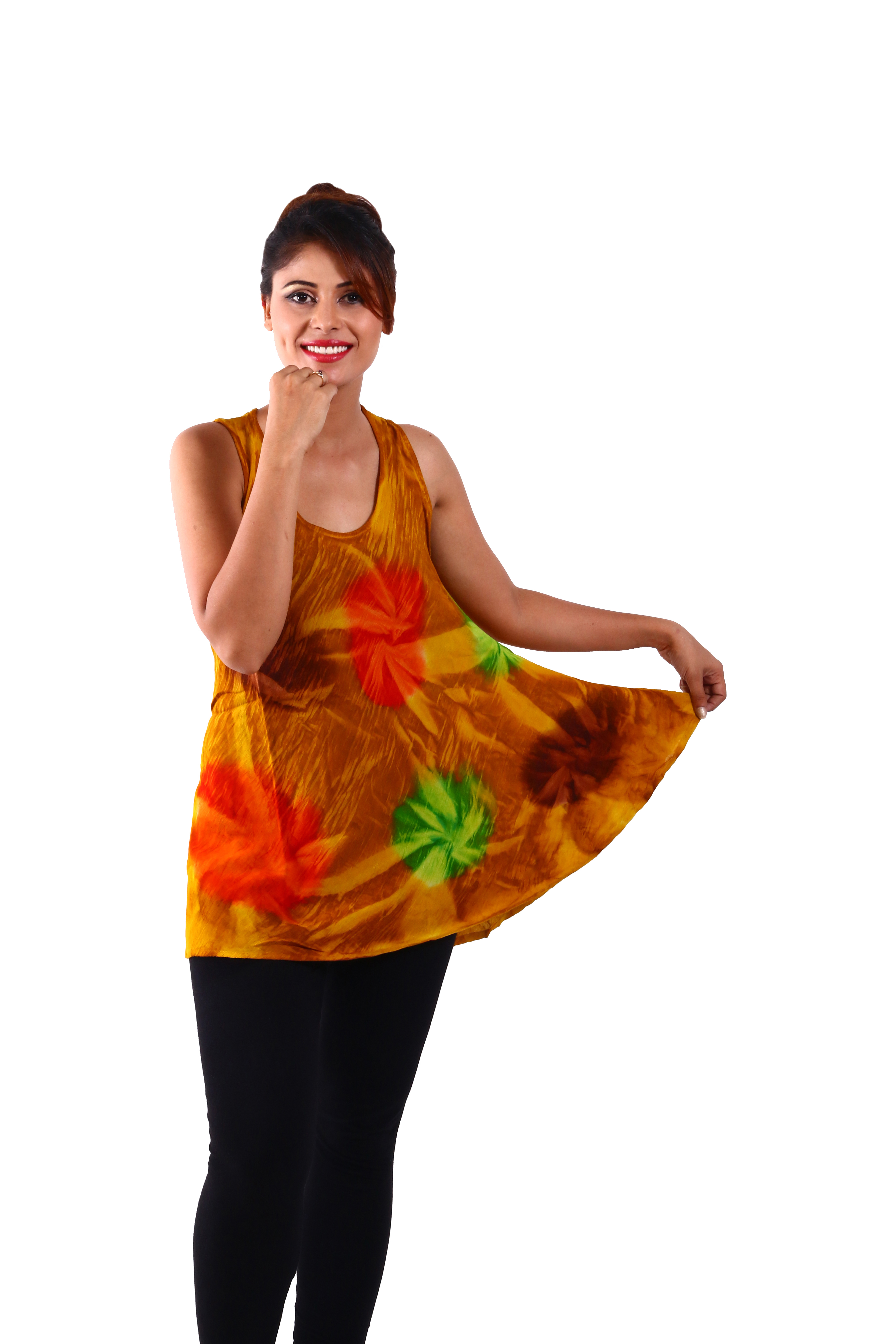 Rayon Blouse - Multicolor, Sizes Xs To Xxxl | Quick Dry, No Fade, Washable, Sleeveless Design For Casual Spring And Summer Wear