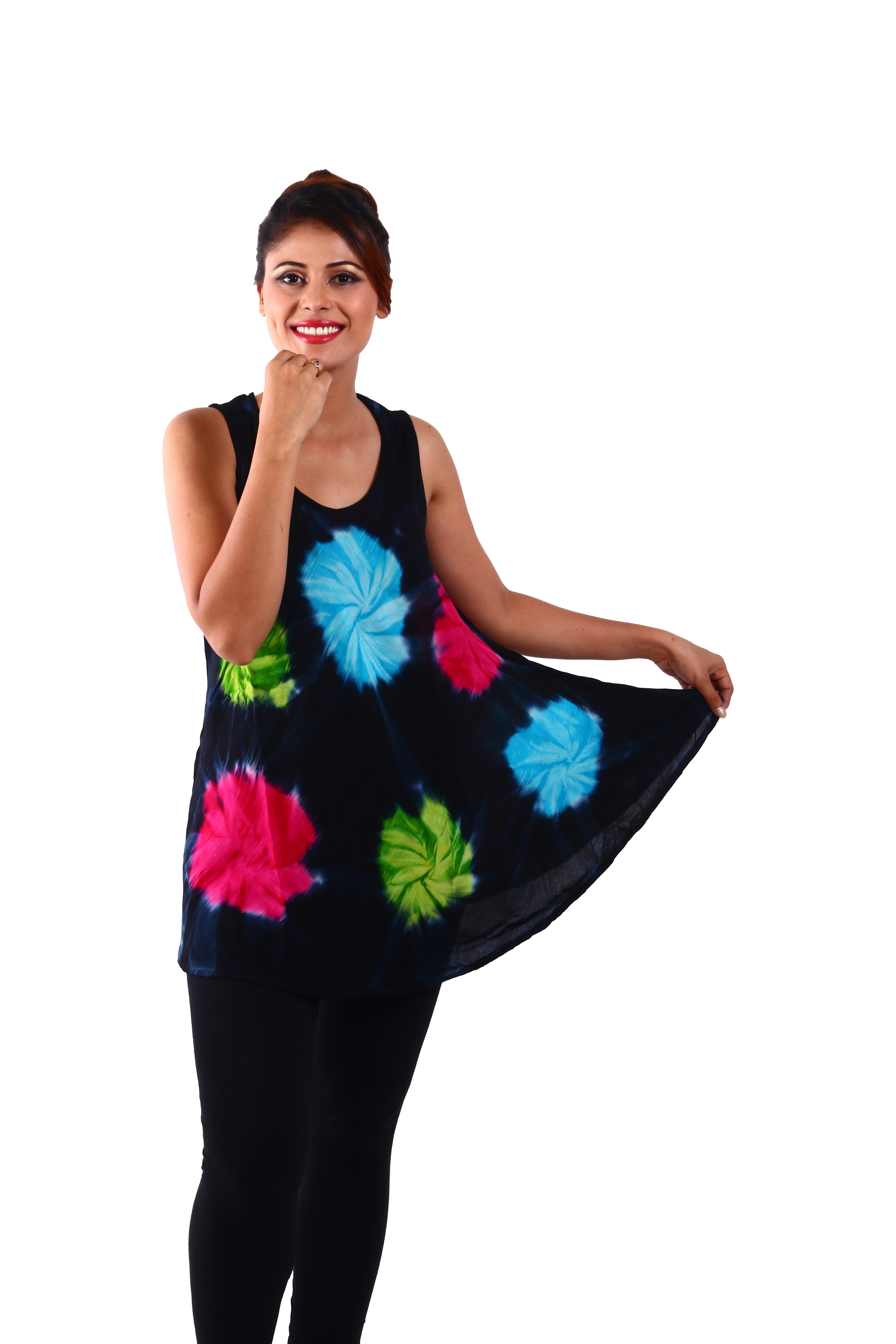 Rayon Blouse - Multicolor, Sizes Xs To Xxxl | Quick Dry, No Fade, Washable, Sleeveless Design For Casual Spring And Summer Wear