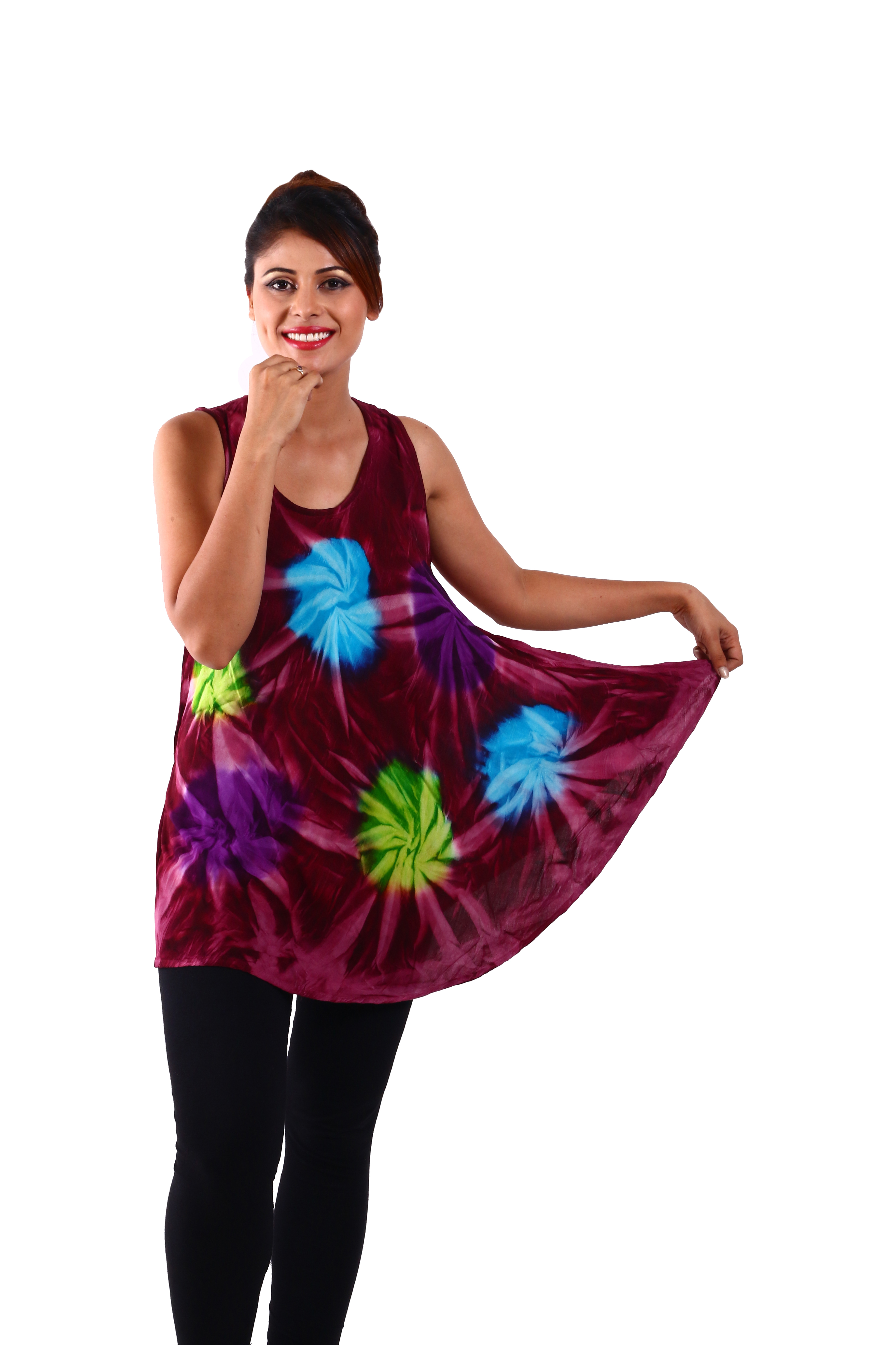 Rayon Blouse - Multicolor, Sizes Xs To Xxxl | Quick Dry, No Fade, Washable, Sleeveless Design For Casual Spring And Summer Wear