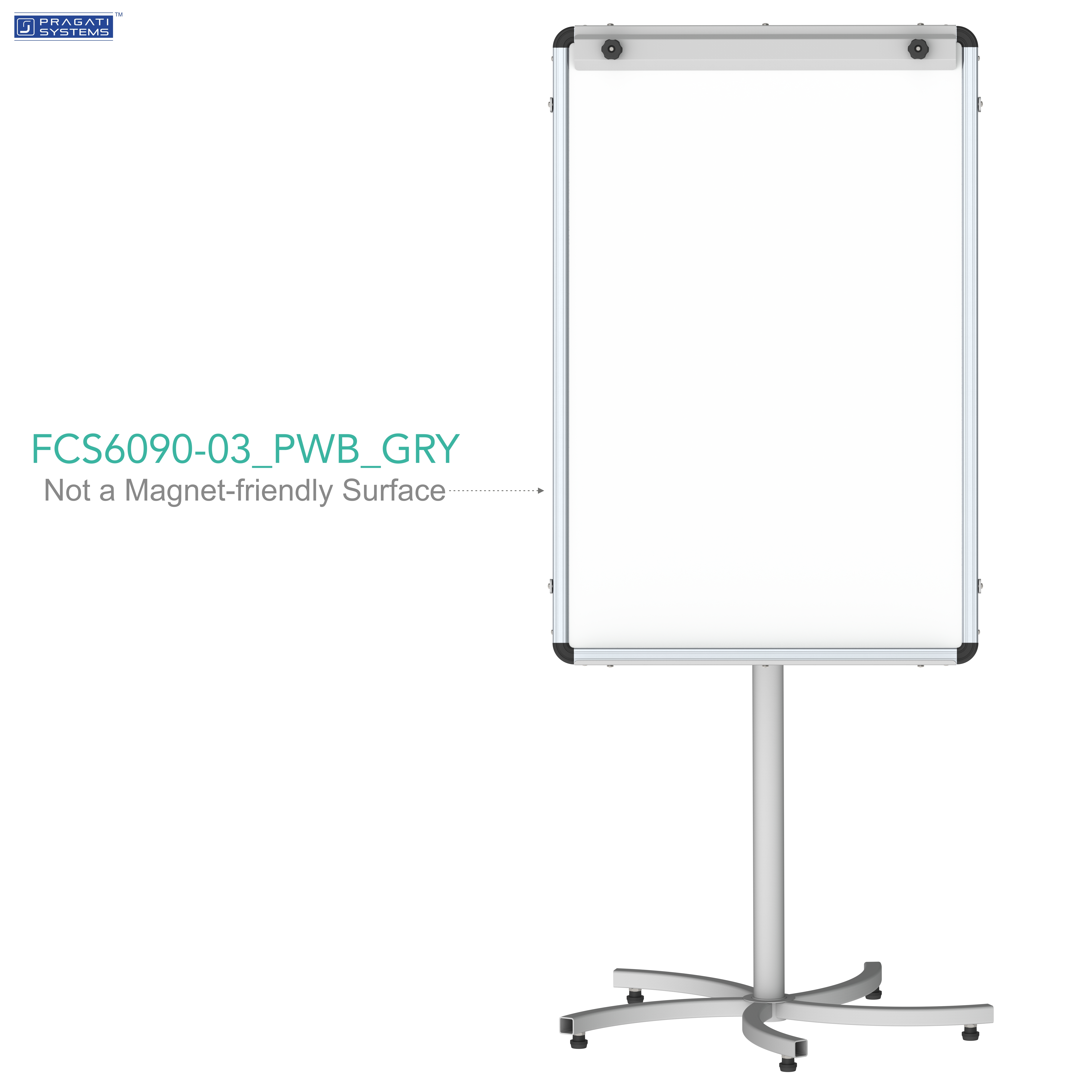 Universal Melamine Whiteboard Presentation Stand Portable