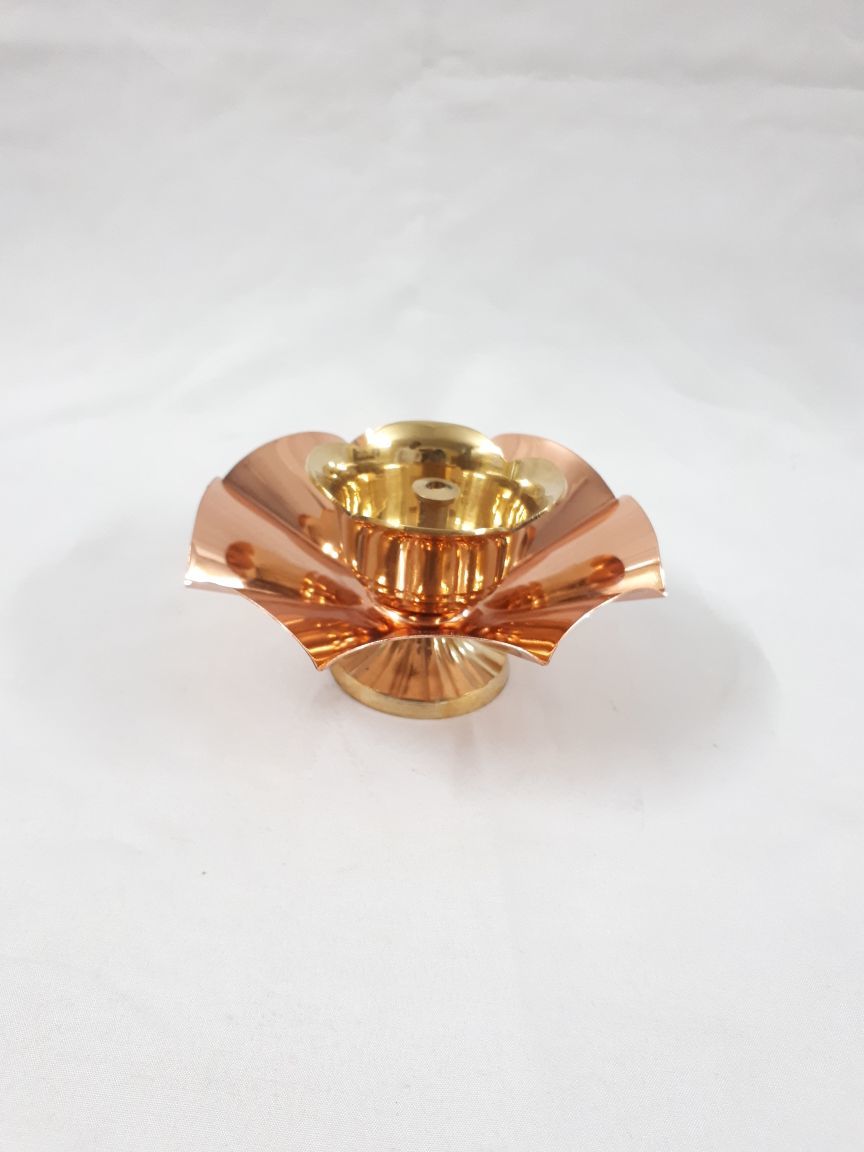 Brass Goblet Diya - Brass Metal, Light Weight, Polished Finish | Indian Style, Elegant Design, Perfect For Home Decor And Lighting