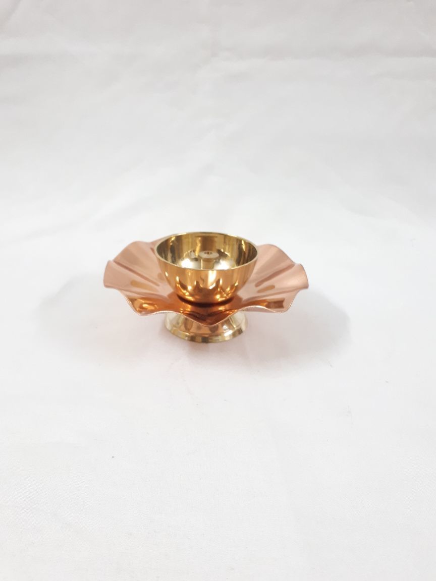 Brass Goblet Diya - Brass Metal, Light Weight, Polished Finish | Indian Style, Elegant Design, Perfect For Home Decor And Lighting