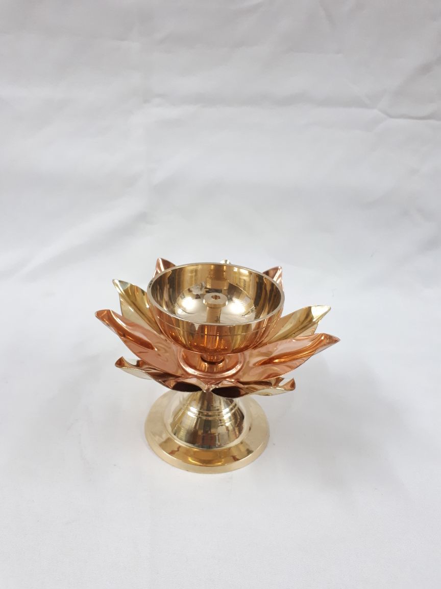 Brass Goblet Diya - Brass Metal, Light Weight, Polished Finish | Indian Style, Elegant Design, Perfect For Home Decor And Lighting