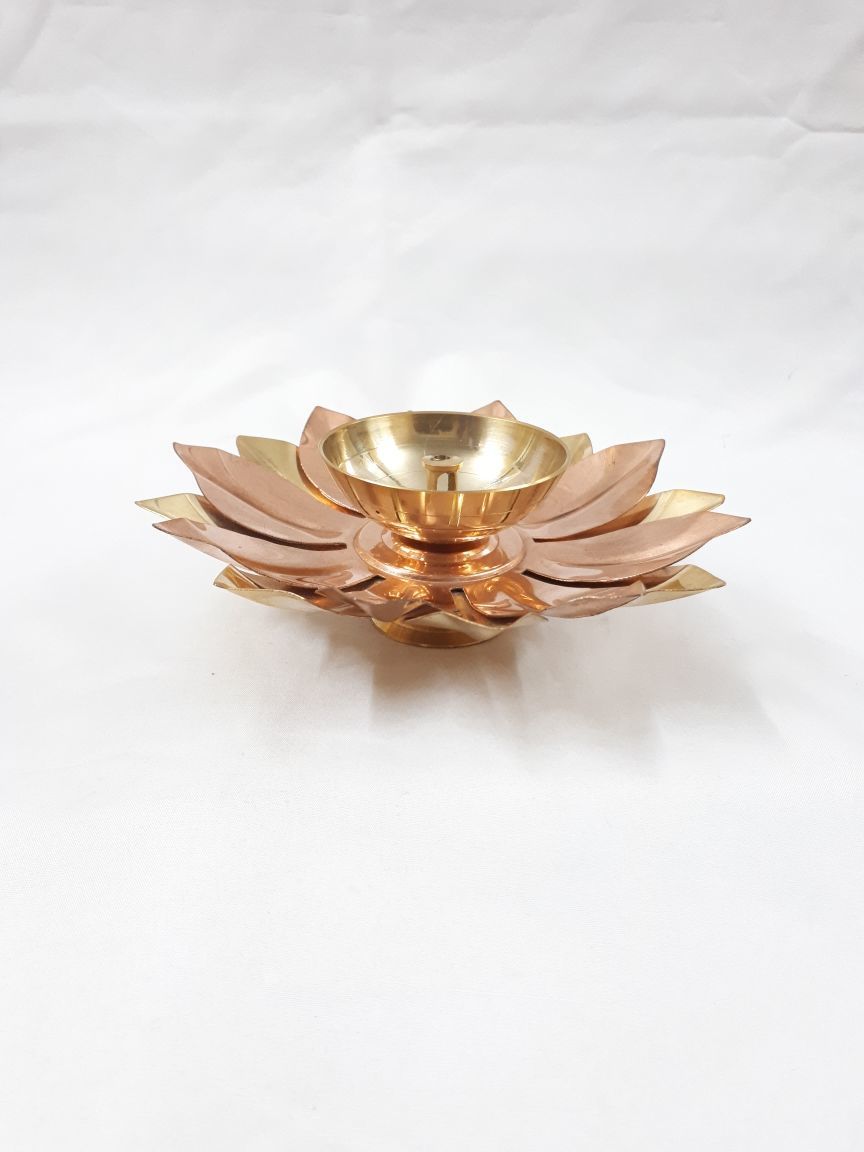 Brass Goblet Diya - Brass Metal, Light Weight, Polished Finish | Indian Style, Elegant Design, Perfect For Home Decor And Lighting