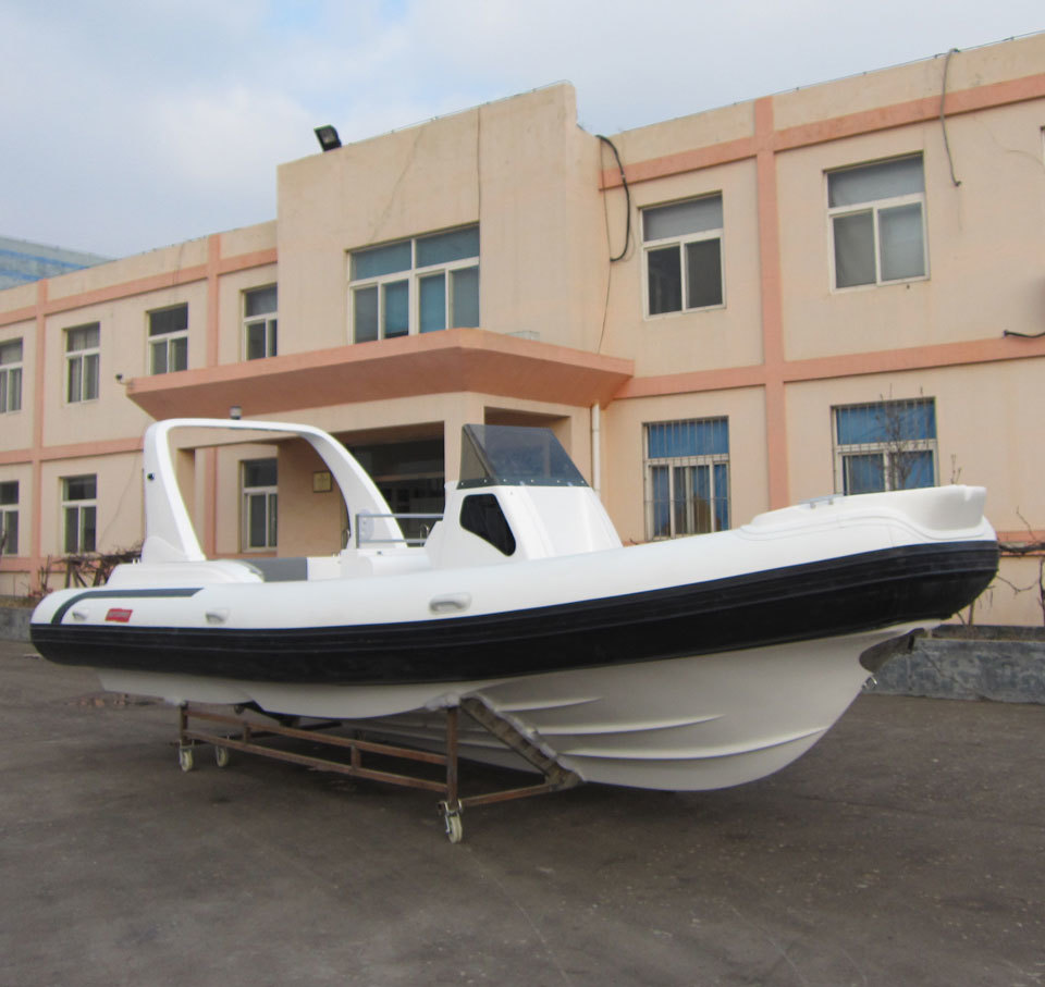 7.5m Military Rigid Inflatable Boat - Hypalon Tubing, Deep-v Fiberglass Hull, 2-16 Person Capacity | Lightweight Design, High Stability, Fuel Efficient Performance