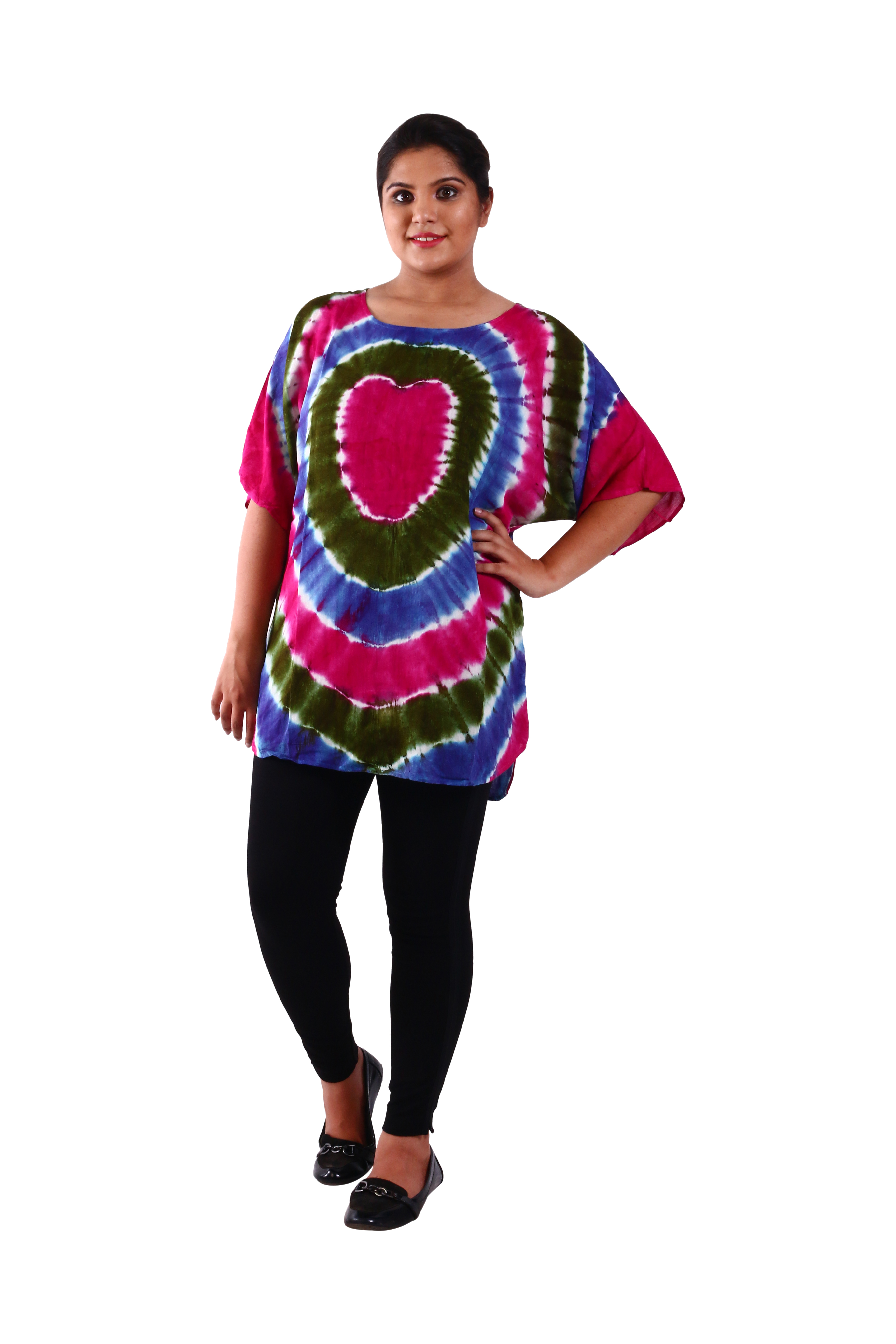 Red And Green Rayon Blouse