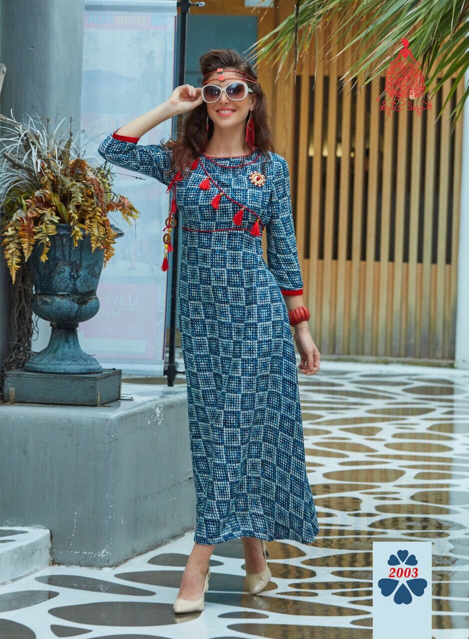 Multi Color Ladies Fancy Kurti