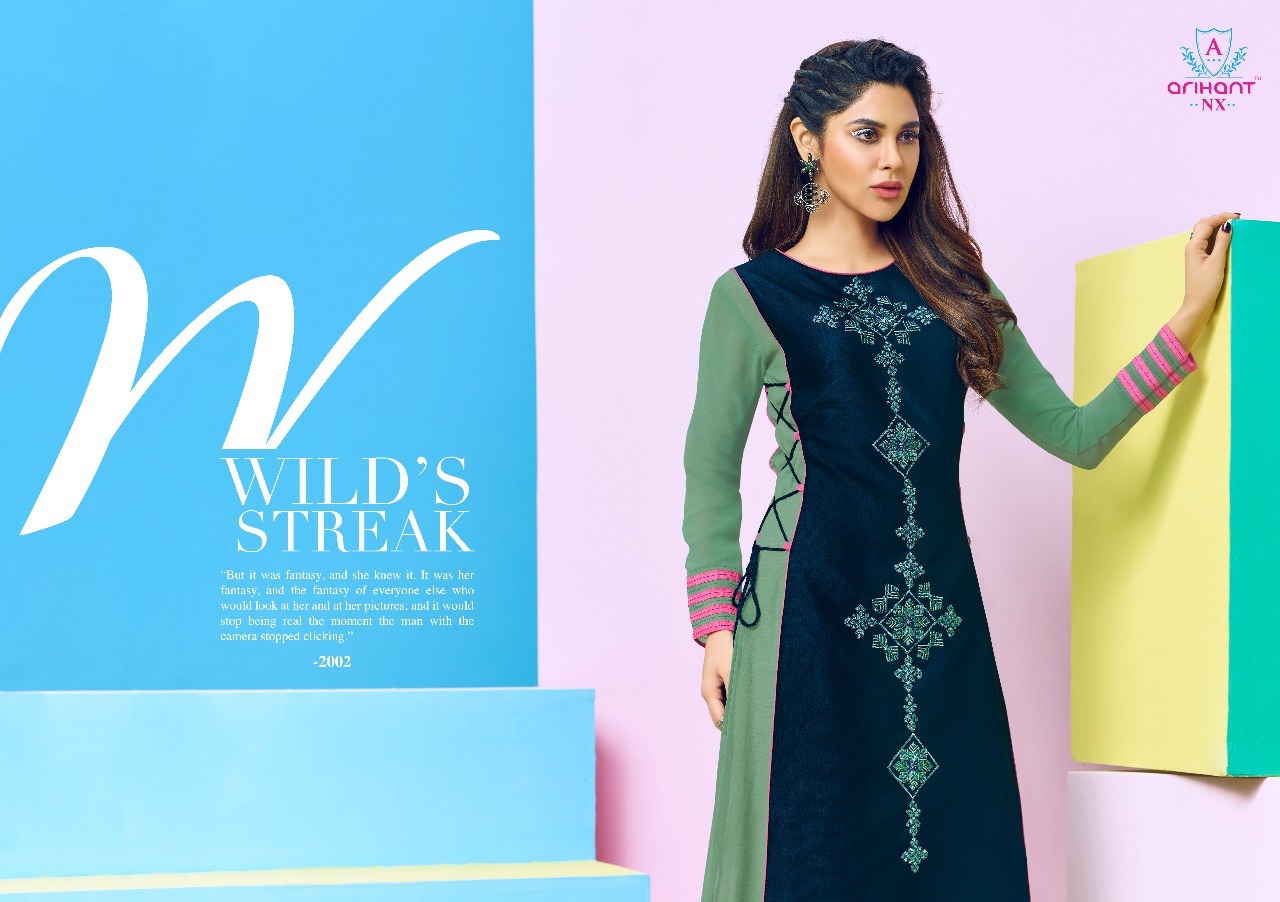 Georgette Fabric Kurti - Peach, Sizes L To Xxl | Elegant Design, Soft Fabric, Comfortable Fit, Stylish Look, Versatile Wear, 3/4 Sleeves, Long Length, 8 Pieces