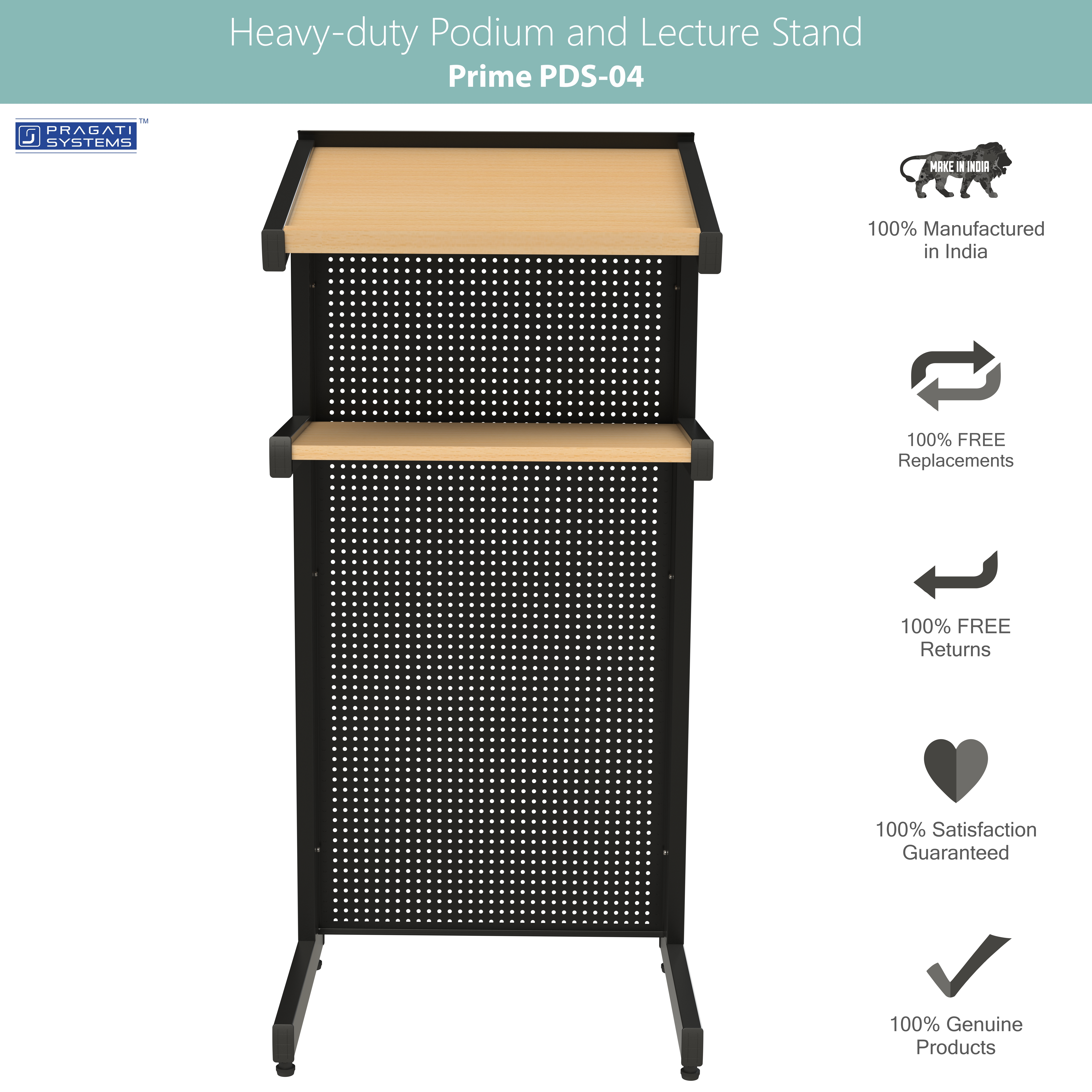 Mdf And Steel Heavy-duty Lecture Stand Pds-04