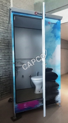 Silver Gray Toilet Cabin