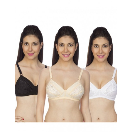 Cotton Women's Full Coverage Black Bra