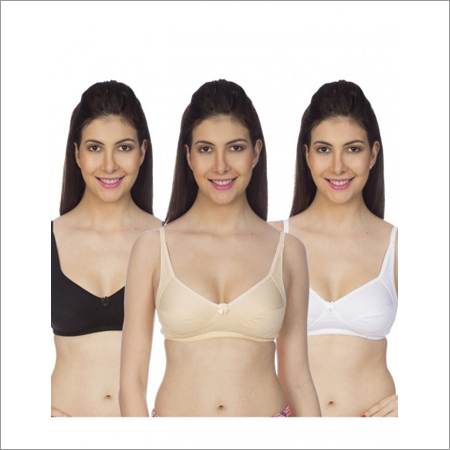 Johnson Women'S Full Coverage Black Bra( Jh-4 Black )