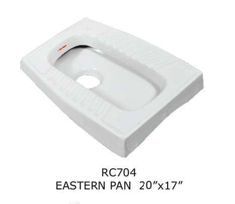 Eastern Pan - Ceramic, 20" X 17", Any Color | Floor Mounted, Vitreous Body, One Piece, Cute Finishing, Lightweight At 9.50 Kg