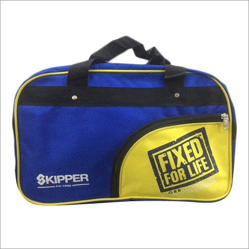 Blue And Yellow Printed Duffel Bag
