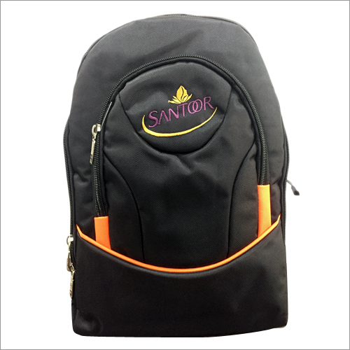 College Bag - Cotton Material, 1-2 Kg Weight | Black And Orange Color, Stylish Design For Students And Daily Use