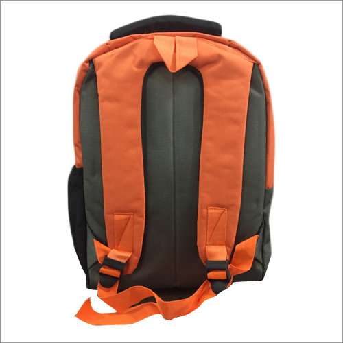 Grey And Orange Boy College Bag