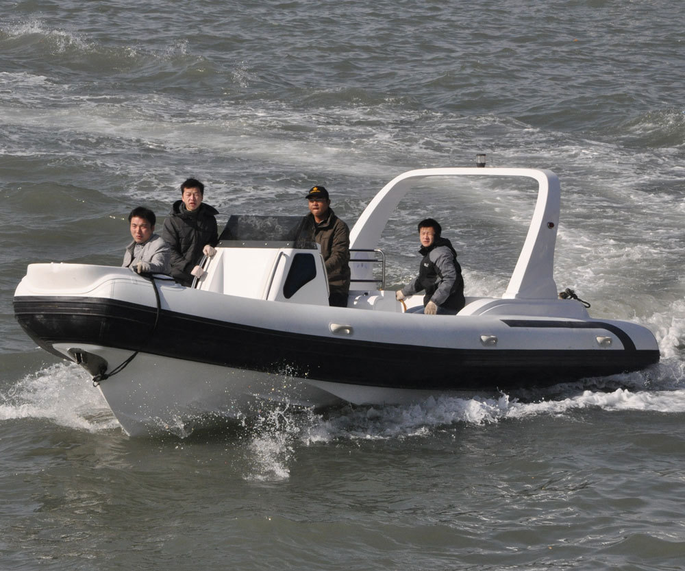 7.5m Military Rigid Inflatable Boat - Hypalon Tubing, Deep-v Fiberglass Hull, 2-16 Person Capacity | Lightweight Design, High Stability, Fuel Efficient Performance