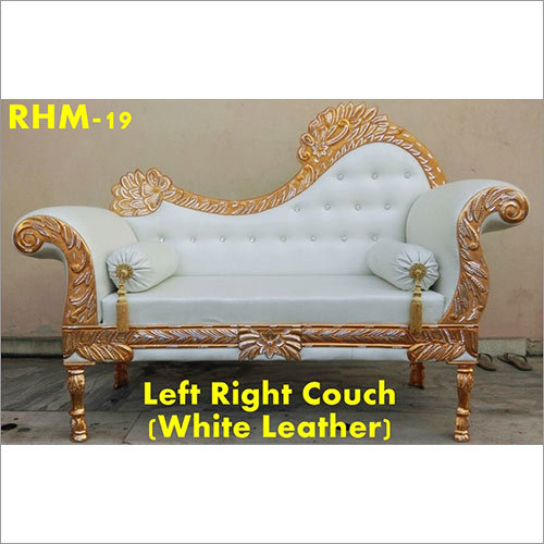 White Lather Vip Couch Wedding Chair - Design Type: Royal / Classic
