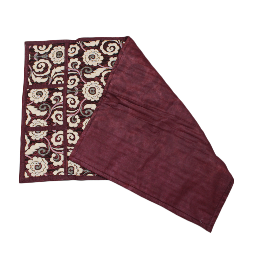 Red Base Cream Flower Design Fridge Top Cover