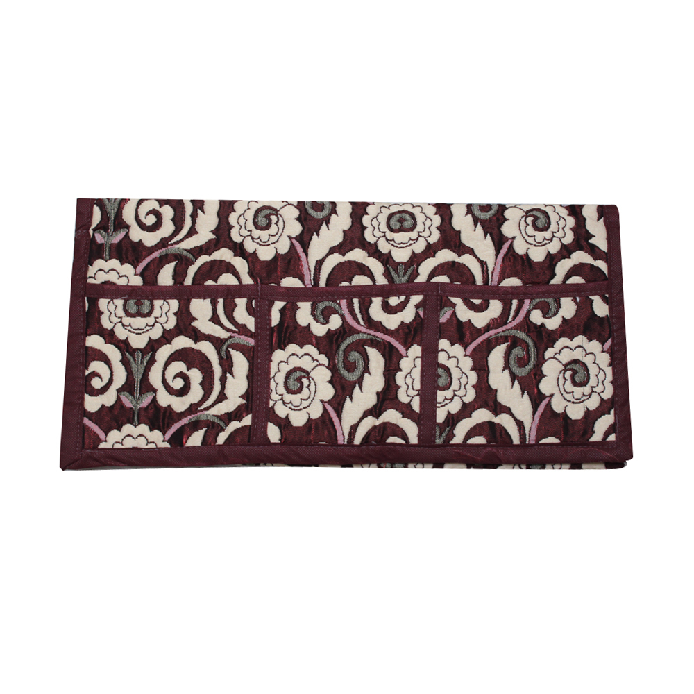 Red Base Cream Flower Design Fridge Top Cover