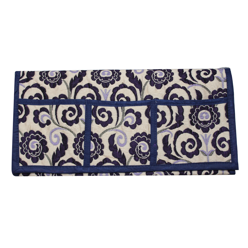 Cream Base Violet Flower Design Fridge Top Cover