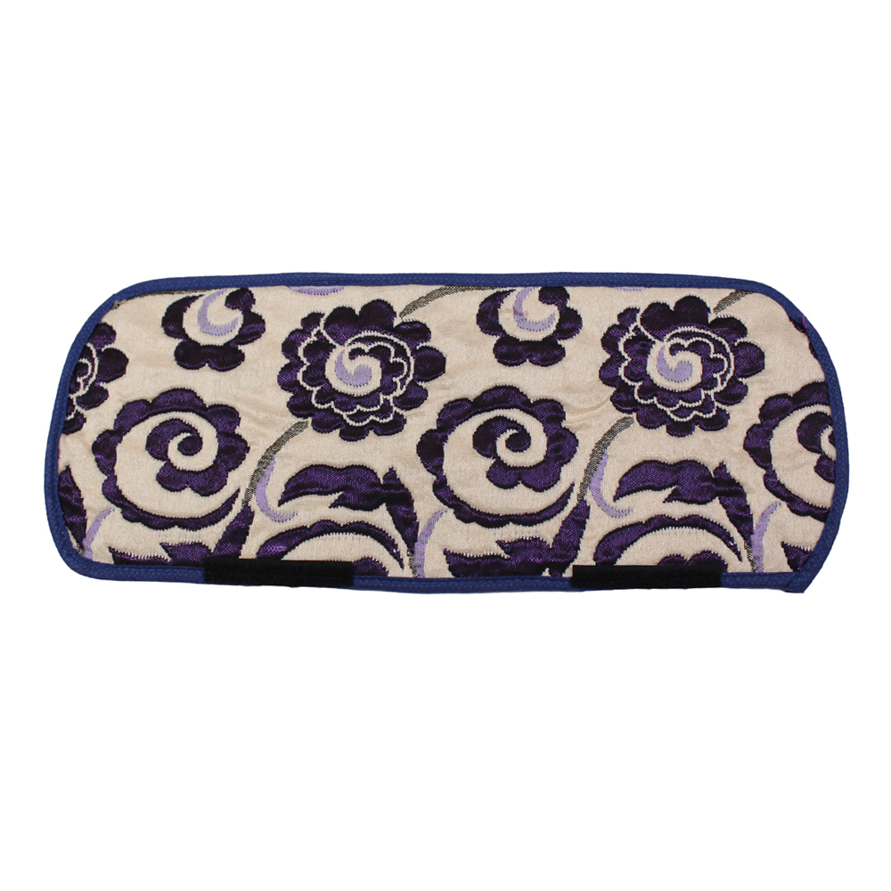 Cream Base Violet Flower Design Refrigerator Handle Cover