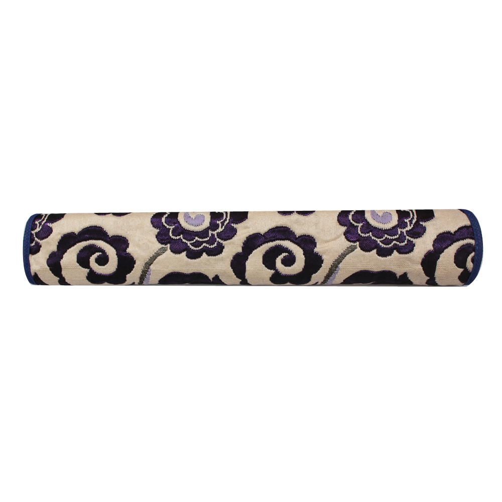 Cream Base Violet Flower Design Refrigerator Handle Cover
