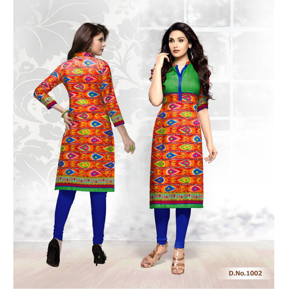 Multi Colour Cotton Kurtis