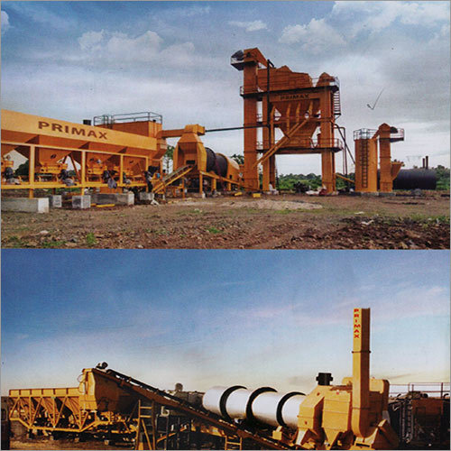 Asphalt Mixing Plant - Iron Material, Advanced Modular Design for Easy Relocation - High Heat Efficiency with Specially Designed Dryer Drum and Blade Arrangement