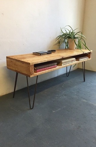 Industrial Console Table - Superior Quality Wood and Iron Design | Elegant and Sturdy Craftsmanship