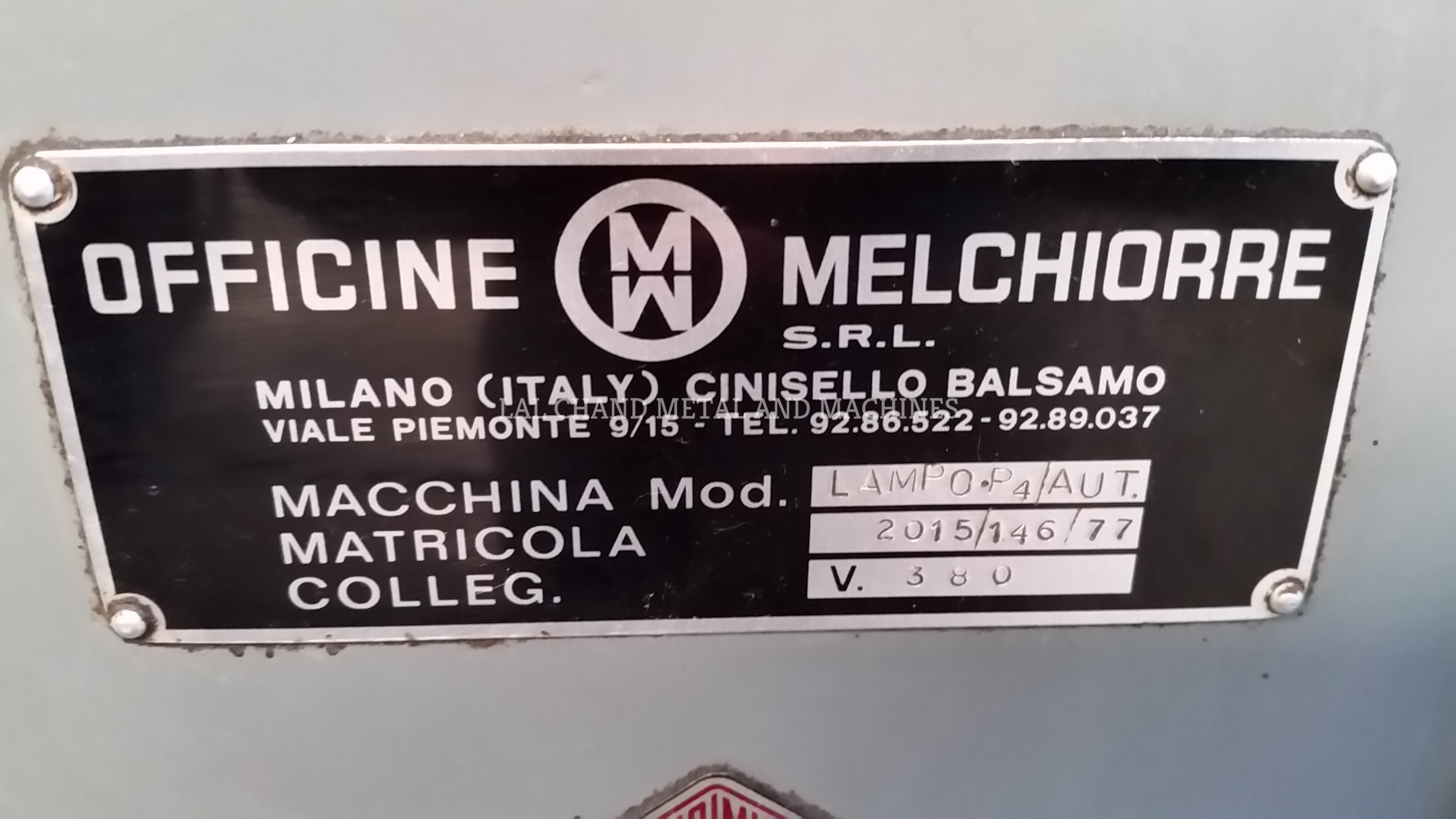 Melchiore Lampo Honing Machine