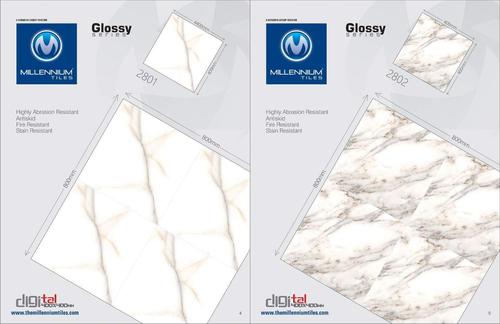 White Digital Floor Tiles