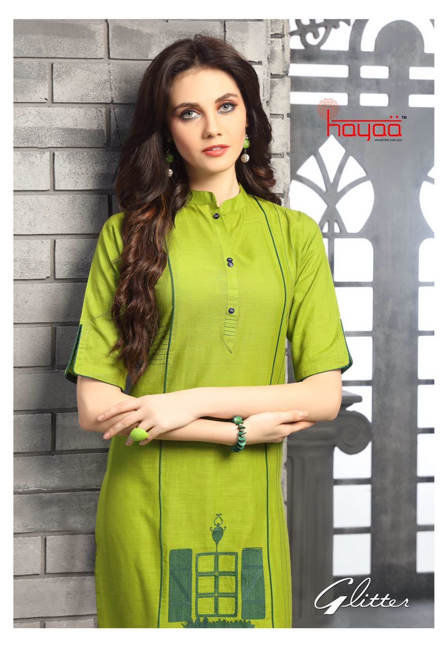 Glitter - Cotton Slub Fabric, Straight Fit With Embroidery Design And Silai Pattern, Sizes L To 3xl, Available In 11 Stunning Designs