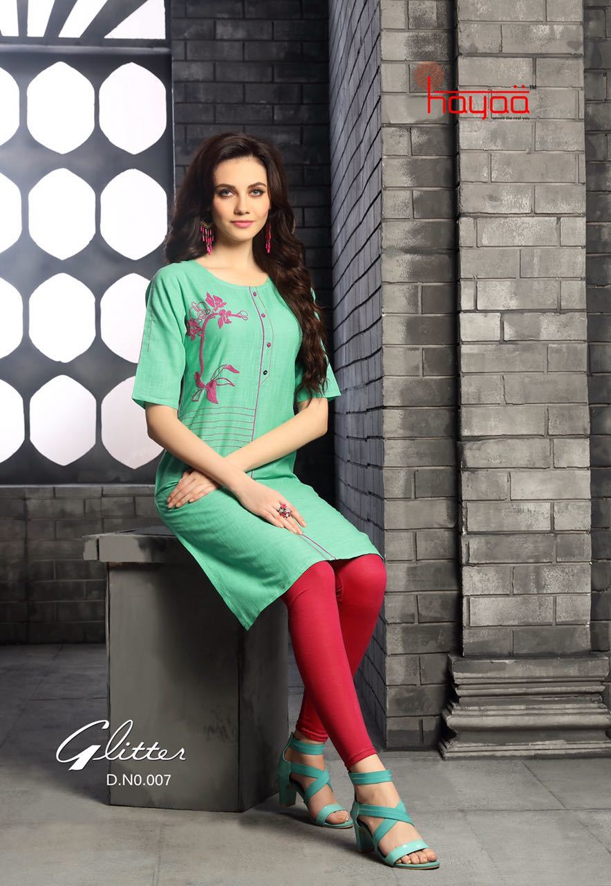 Glitter - Cotton Slub Fabric, Straight Fit With Embroidery Design And Silai Pattern, Sizes L To 3xl, Available In 11 Stunning Designs