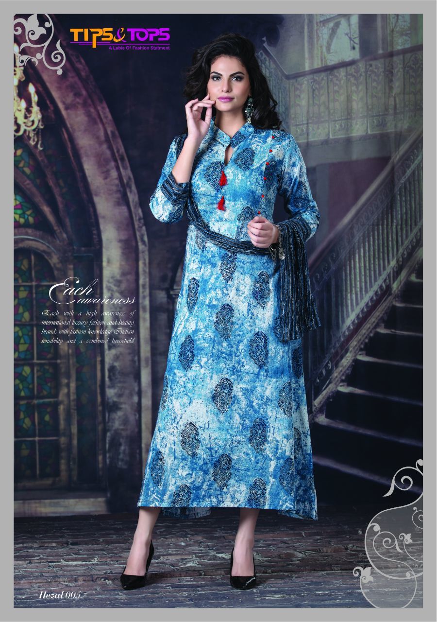 Hezal Festival Special Full Length Fancy Kurtis - Cotton Print, Reyon Heavy 14kg, 3/4th Sleeves | 9 Designs Available, Size Range M38 To Xxl44, Perfect For Summer