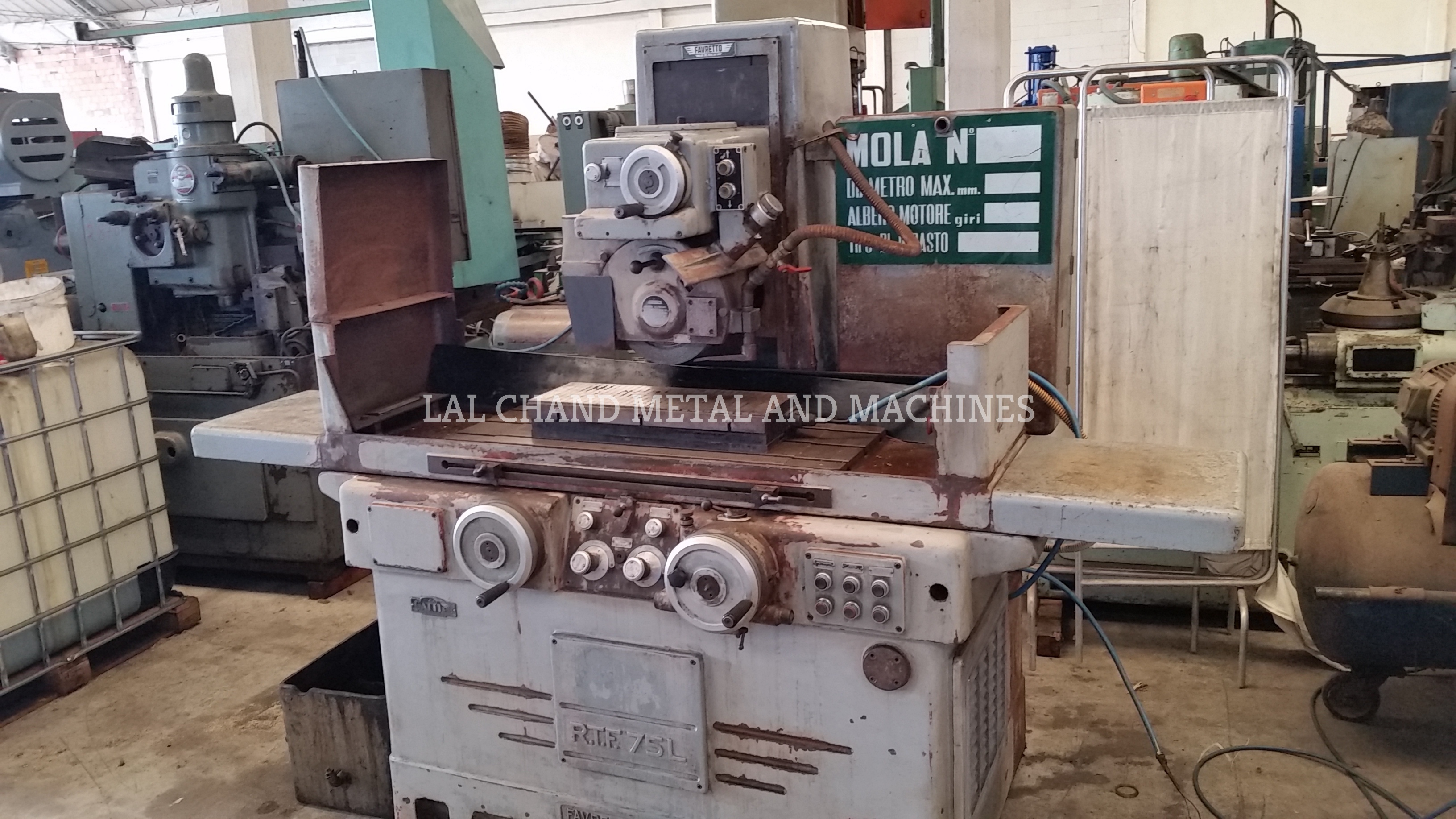 Favretto-rtf 75l Surface Grinding Machine - 350x1000 Mm Table Size, Maximum Working Height 300 Mm, Ideal For Metal & Non-metal Finishing