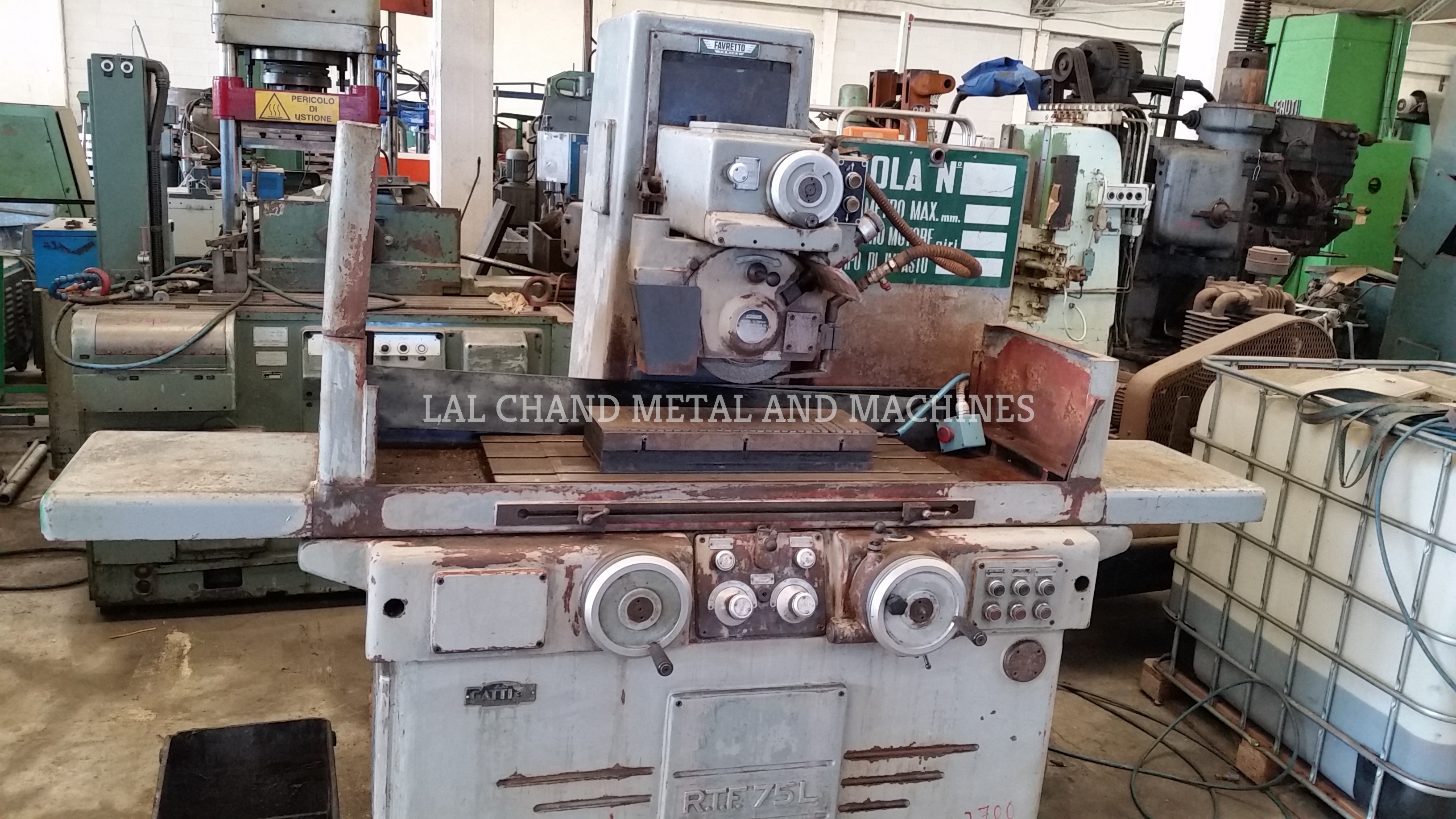 Favretto-rtf 75l Surface Grinding Machine - 350x1000 Mm Table Size, Maximum Working Height 300 Mm, Ideal For Metal & Non-metal Finishing