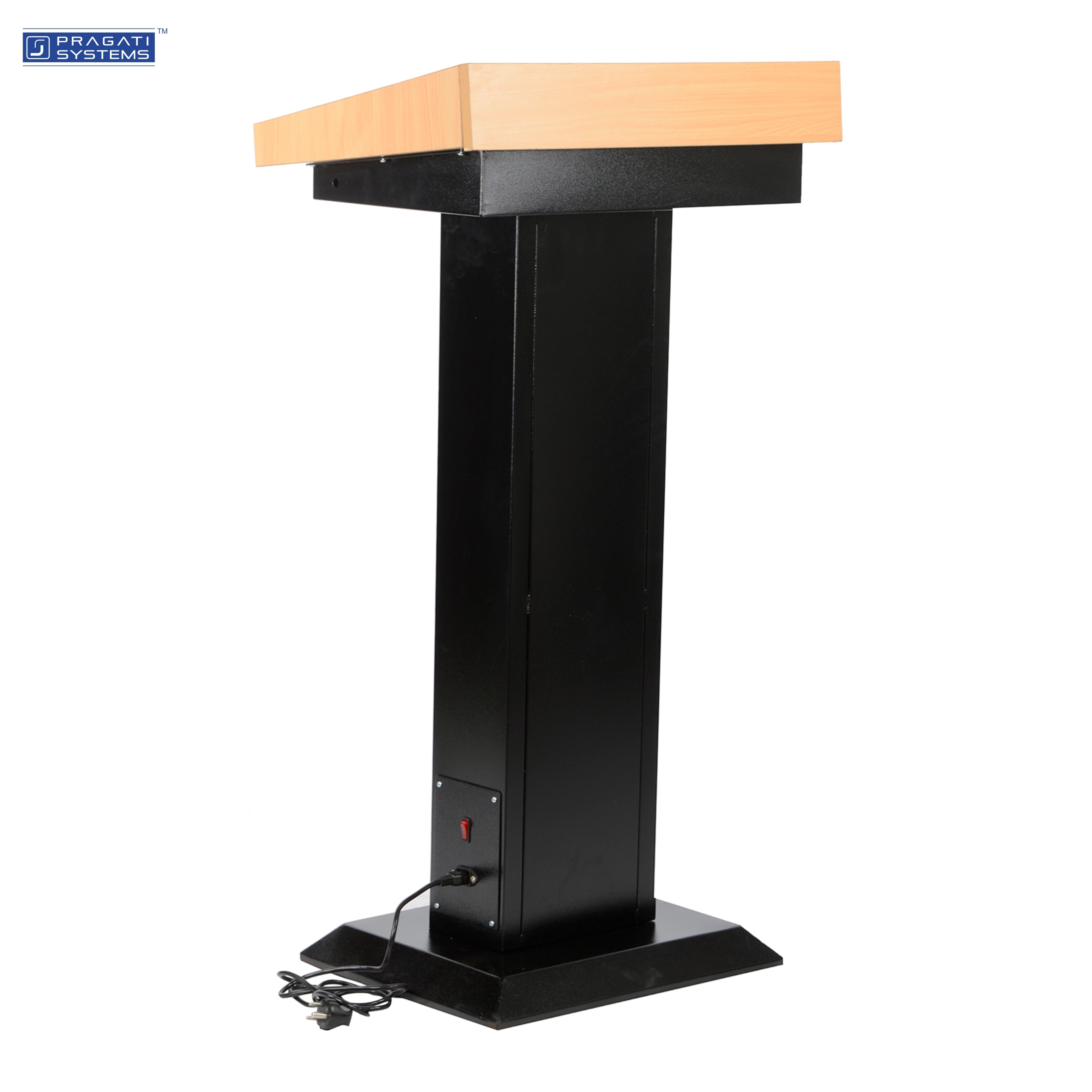 Epoxy Powder Coated Mdf And Steel Podium Stand With Tube Light Pds-02